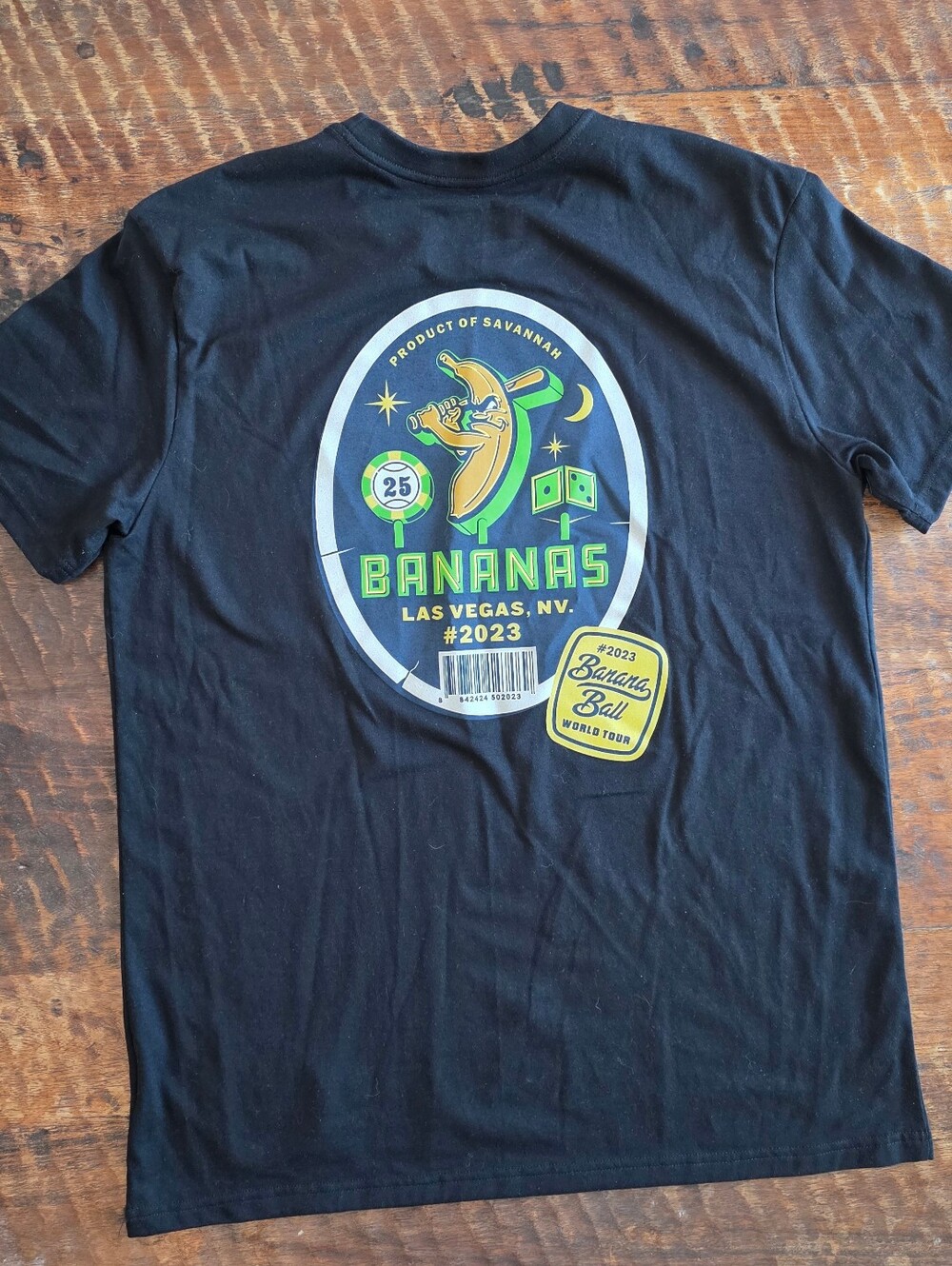 Bananas Tour Stop Tee Las Vegas Baseballism x Savannah Bananas